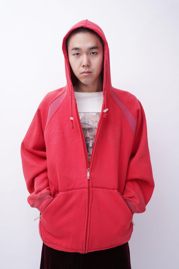 "COOGI" -Logo Embroidery Sweat Zip Parka-