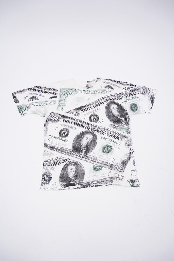 90's "Hanes" -Dollar Print S/S Tee-
