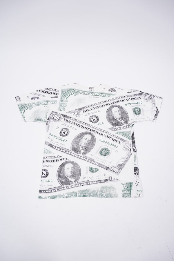 90's "Hanes" -Dollar Print S/S Tee-