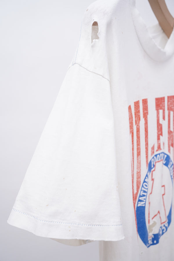 90's "TRENCH MFG Co." -"OILERS" Logo Printed BORO Tee-