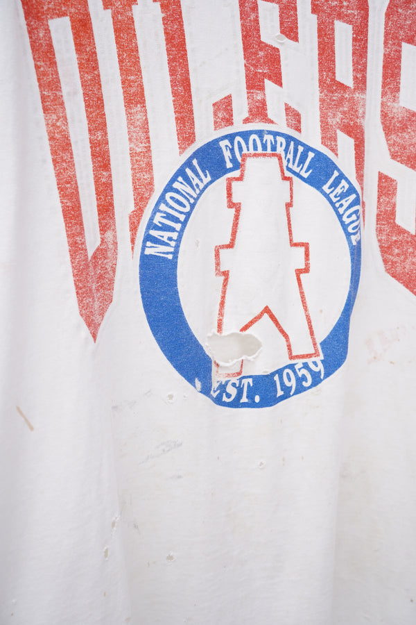 90's "TRENCH MFG Co." -"OILERS" Logo Printed BORO Tee-