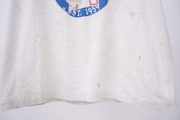 90's "TRENCH MFG Co." -"OILERS" Logo Printed BORO Tee-