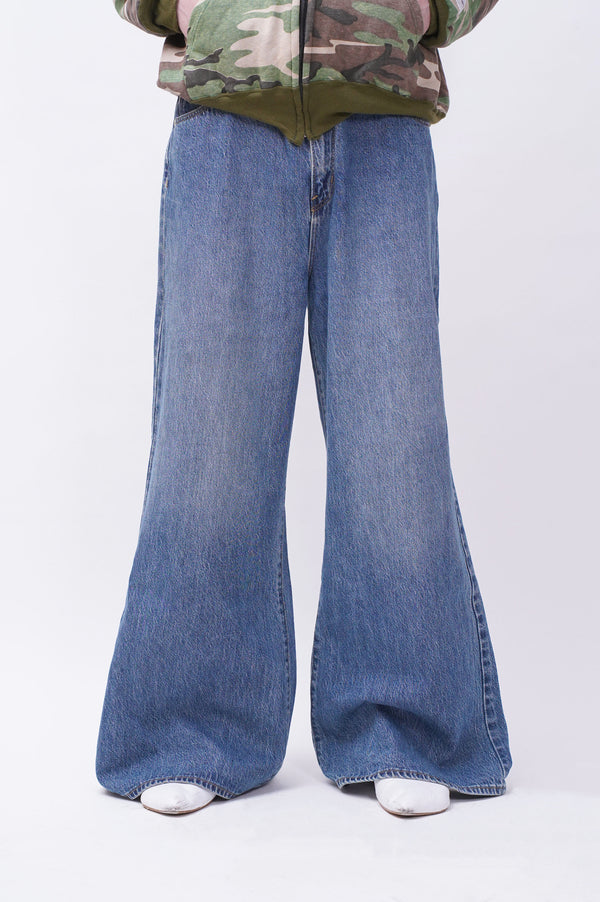 "UNKNOWN" -Wide Baggy Denim Pants-