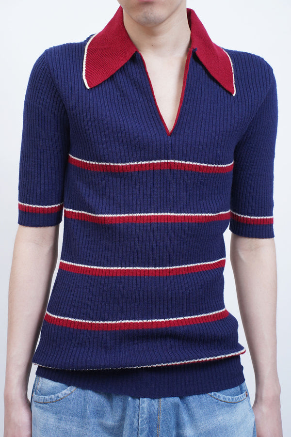 70's "Fruit of the Loom" -Acrylic Knit Polo Shirts(DEADSTOCK)-