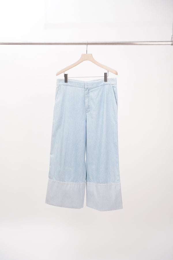 "SONYA RYKIEL" -Chambray Wide Pants-
