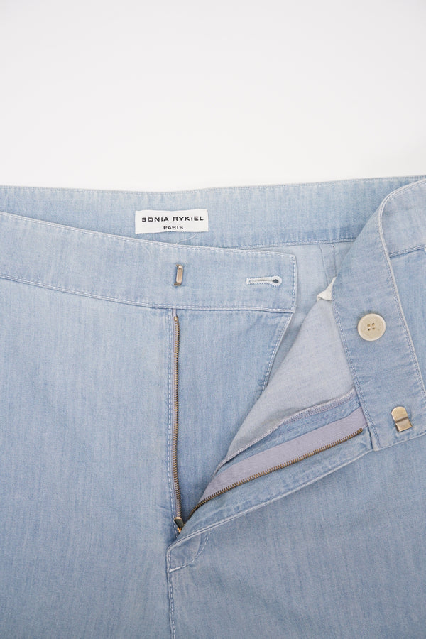 "SONYA RYKIEL" -Chambray Wide Pants-