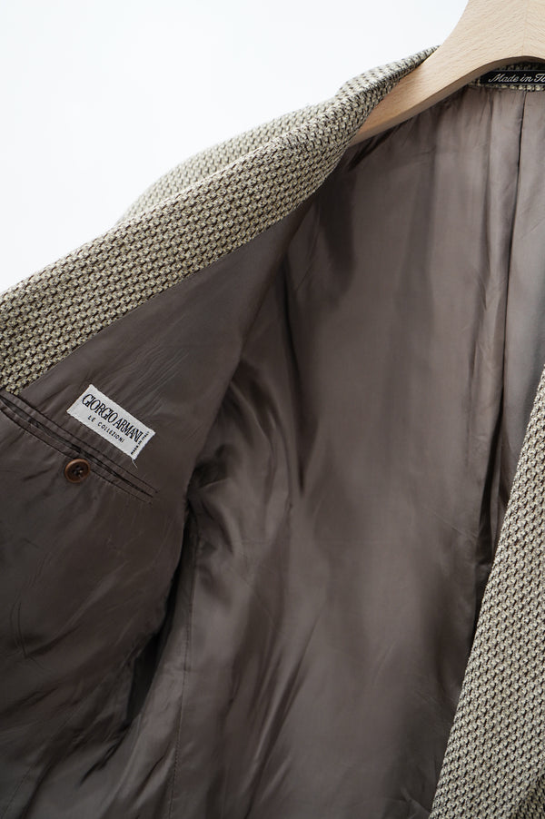 80’s ”GIORGIO ARMANI” -WOOL/NYLON/ACRYLIC Tailored Jacket-