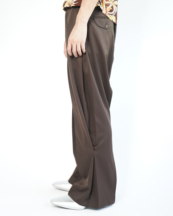 KHOKI -Tuck-detail pants-