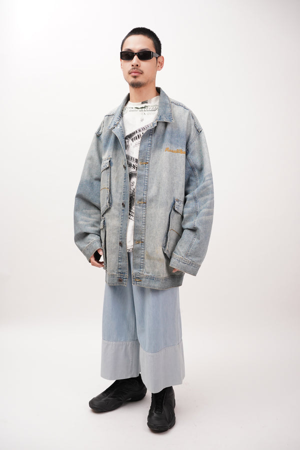 "SONYA RYKIEL" -Chambray Wide Pants-