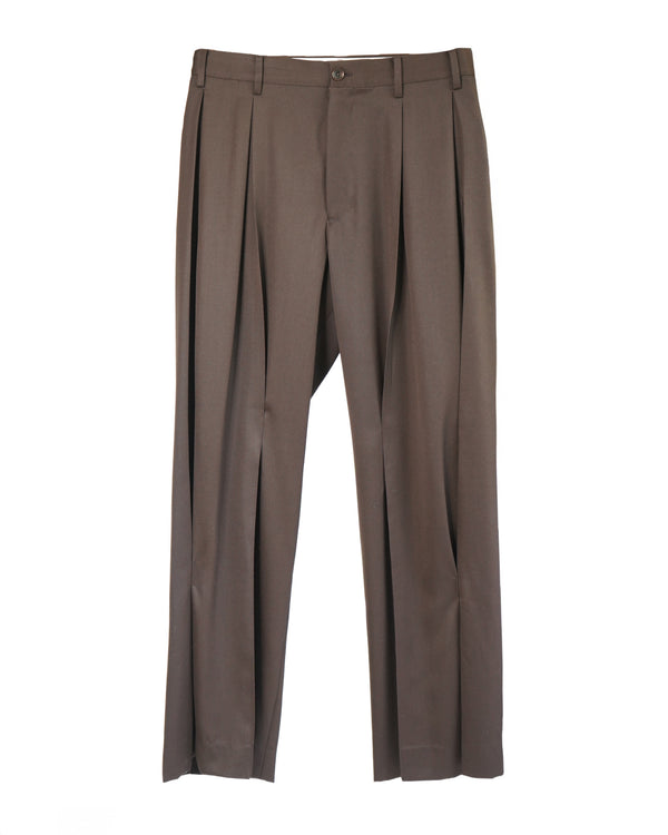 KHOKI -Tuck-detail pants-