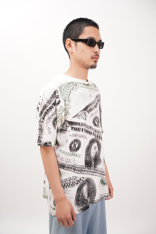 90's "Hanes" -Dollar Print S/S Tee-