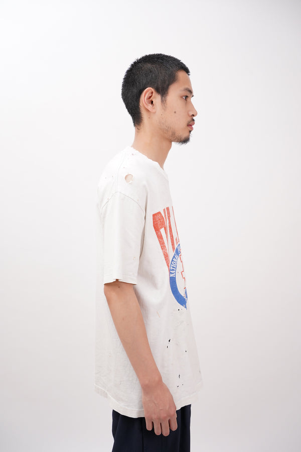 90's "TRENCH MFG Co." -"OILERS" Logo Printed BORO Tee-