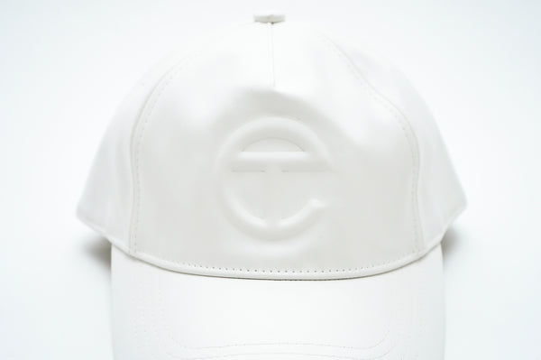 "Telfar" -Emboss Logo Fake Leather Cap-