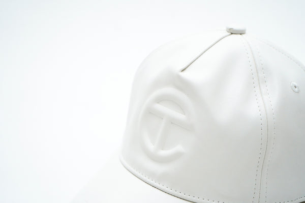 "Telfar" -Emboss Logo Fake Leather Cap-