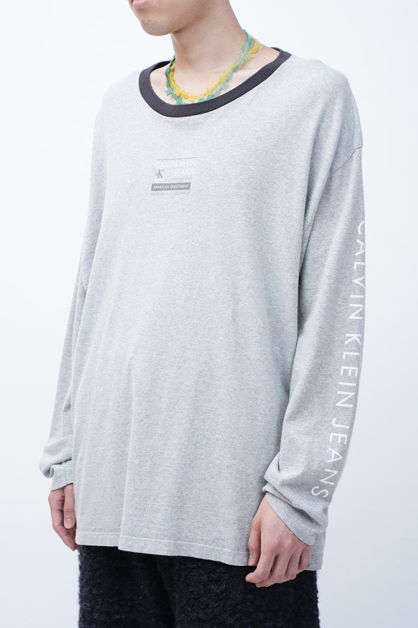 2000’s “CK Calvin Klein Jeans” -Logo Printed L/S Tee-