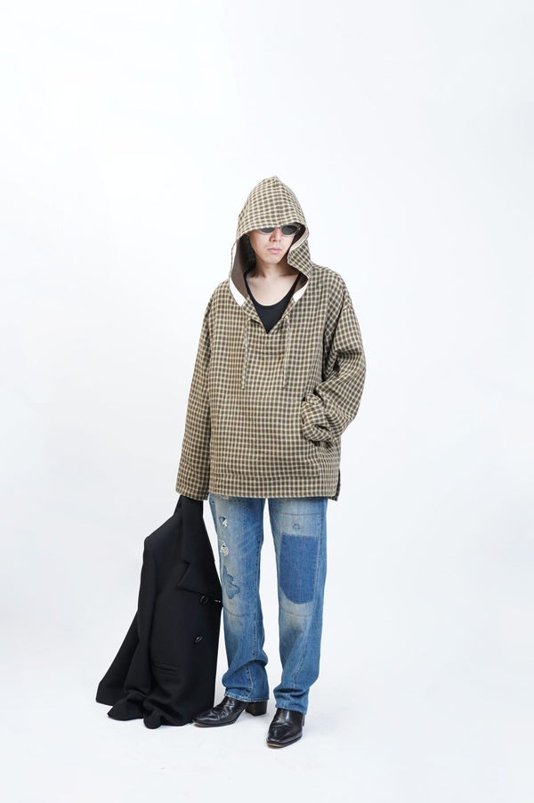 -HOODED PULLOVER-