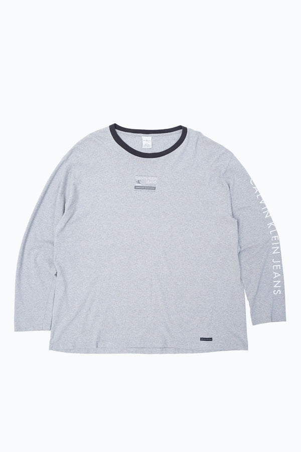 2000’s “CK Calvin Klein Jeans” -Logo Printed L/S Tee-