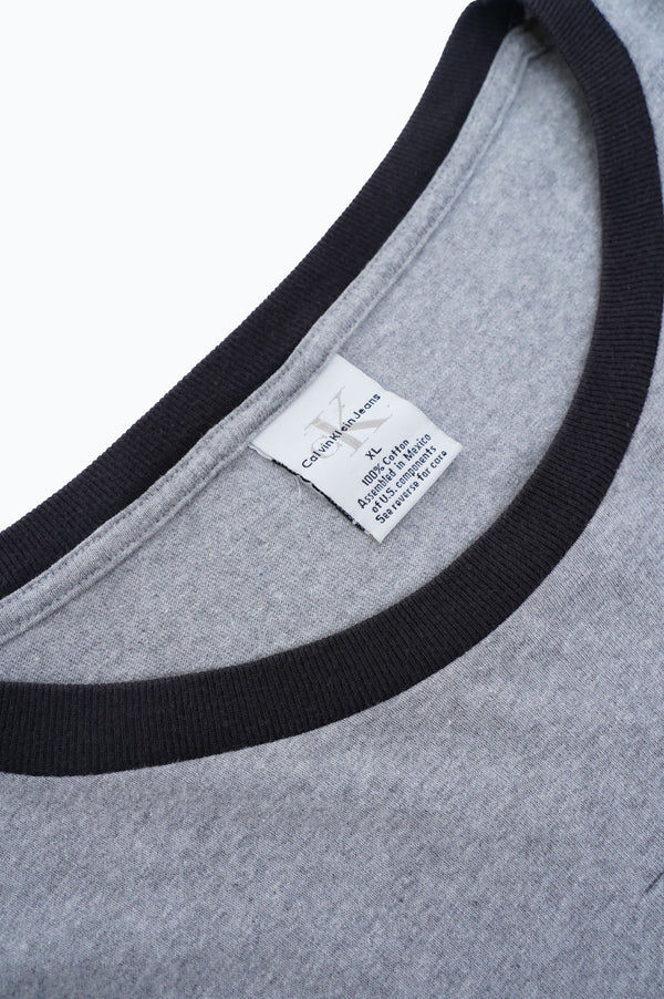 2000’s “CK Calvin Klein Jeans” -Logo Printed L/S Tee-