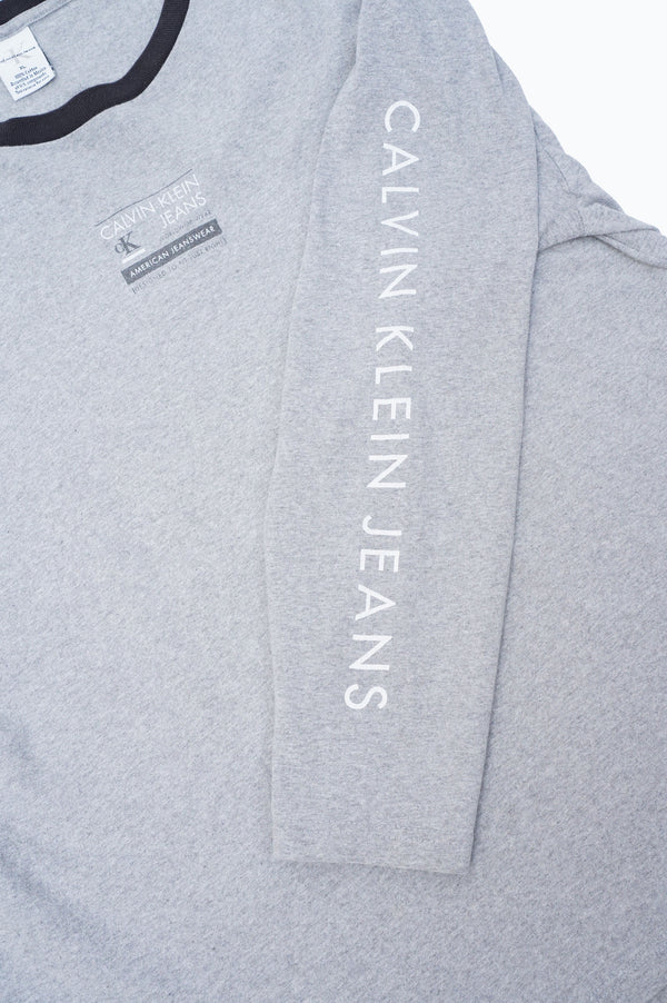 2000’s “CK Calvin Klein Jeans” -Logo Printed L/S Tee-