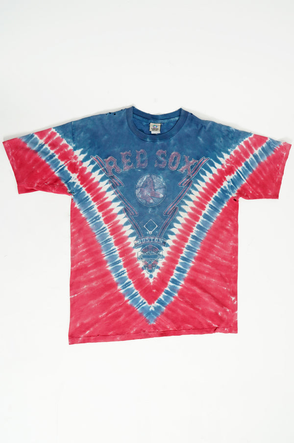 90's "LIQUID BLUE" -"BOSTON RED SOCKS" Allover Printed S/S Tee-