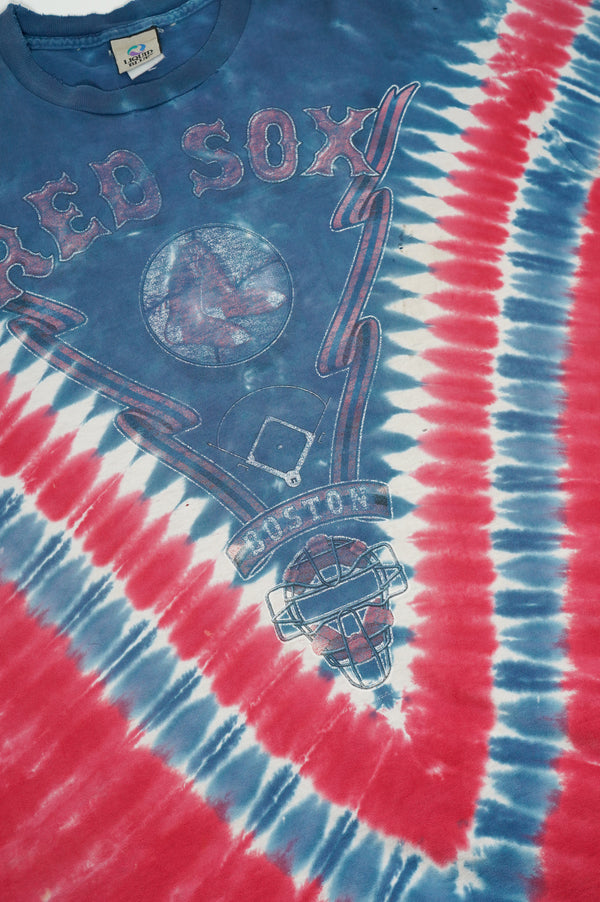 90's "LIQUID BLUE" -"BOSTON RED SOCKS" Allover Printed S/S Tee-