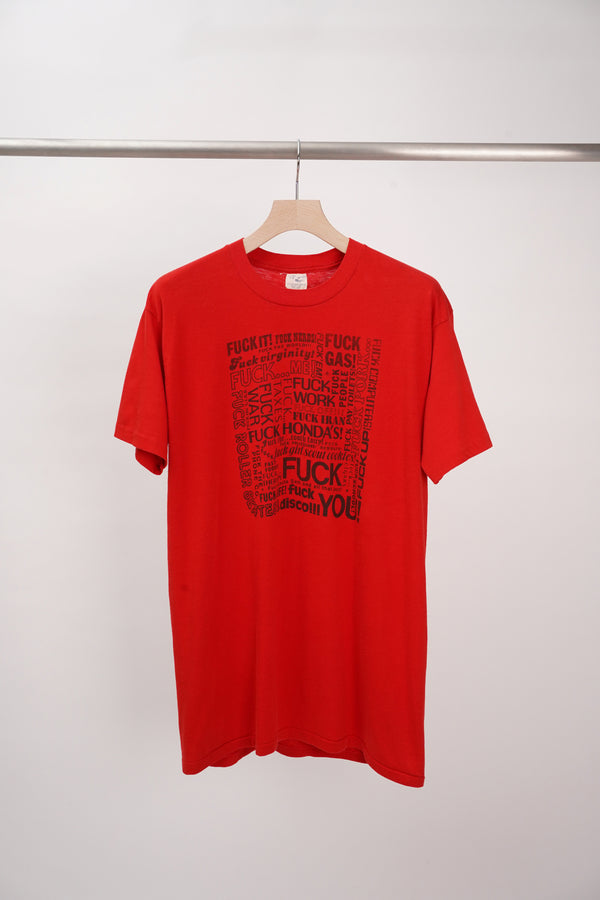 80's "SNEAKERS" -"FUCK" Print S/S Tee-