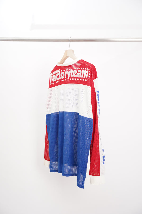 90's "A BATHING APE" -Jersey Mesh Game Shirt-
