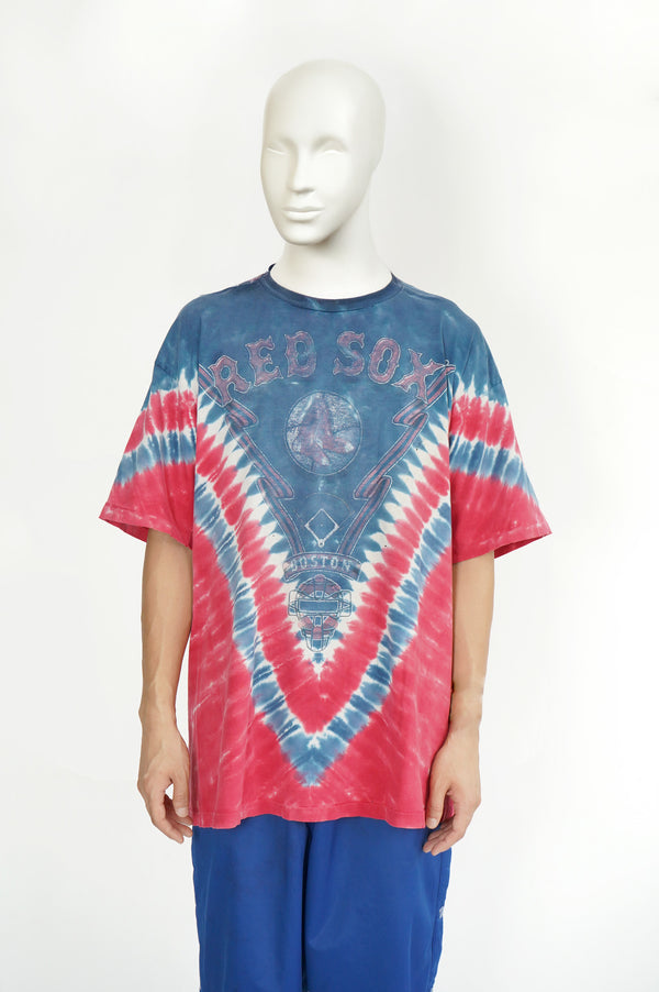 90's "LIQUID BLUE" -"BOSTON RED SOCKS" Allover Printed S/S Tee-