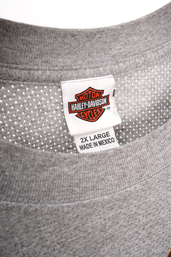"HARLEY DAVIDSON" -Logo Print S/S Mesh Tee-