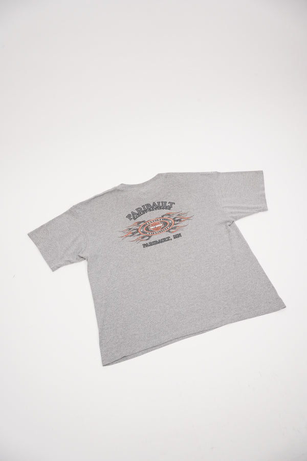 "HARLEY DAVIDSON" -Logo Print S/S Mesh Tee-