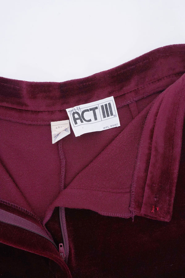 70's "ACTⅢ" -Velour Shorts-