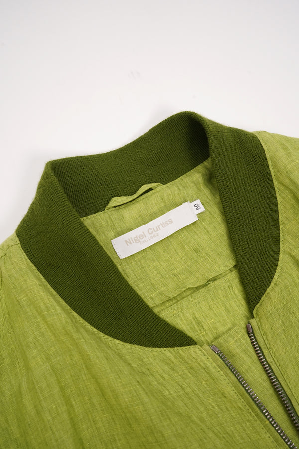 "Nigel Curtiss" -Linen Zip Up Blouson-