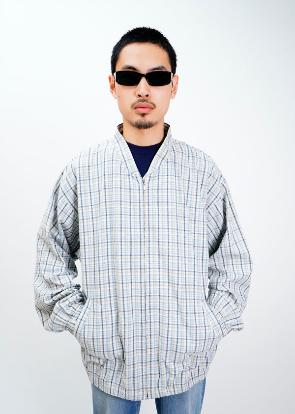 90's "JENNIFER MOORE" -Check Pattern Zip Up Jacket-