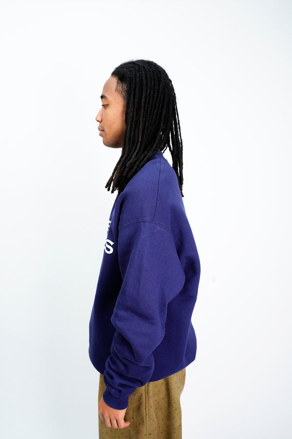 90's "FRUIT OF THE LOOM" -"MERCEDES" Logo Puff Print Crew Neck Sweat Shirt-