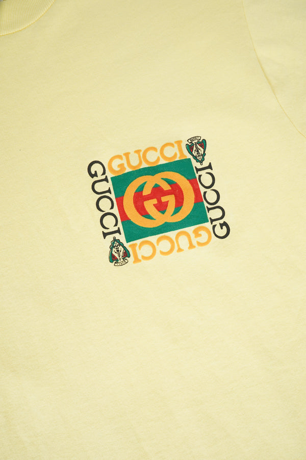 80's "JERZEES" -Bootleg "GUCCI" Printed S/S Tee-