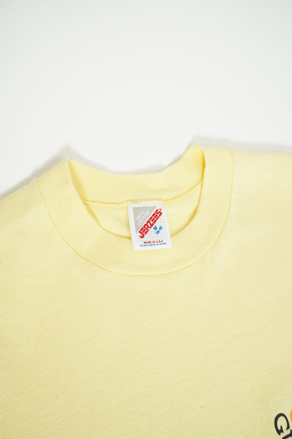 80's "JERZEES" -Bootleg "GUCCI" Printed S/S Tee-