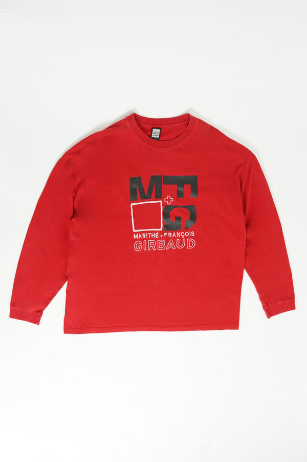 "MARITHE FRANCOIS GIRBAUD" -Logo Printed L/S Wide Tee-