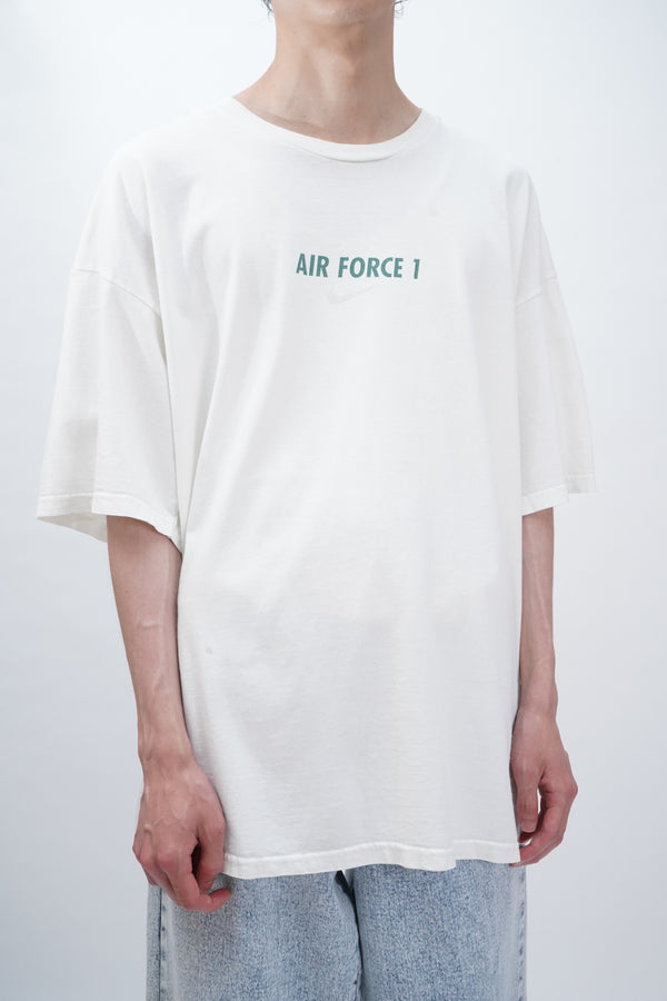 90's "Nike" -"AIR FORCE 1" Logo Printed S/S Tee-