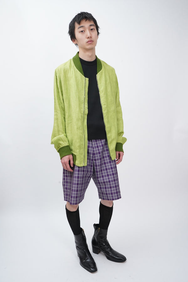 "Nigel Curtiss" -Linen Zip Up Blouson-