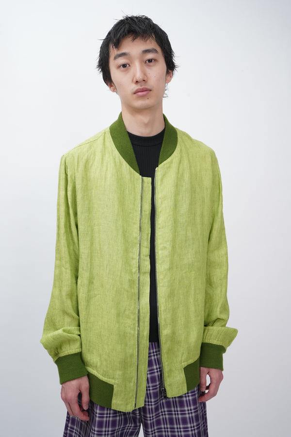 "Nigel Curtiss" -Linen Zip Up Blouson-