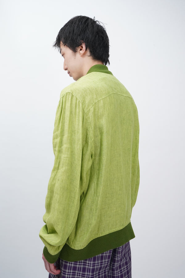 "Nigel Curtiss" -Linen Zip Up Blouson-