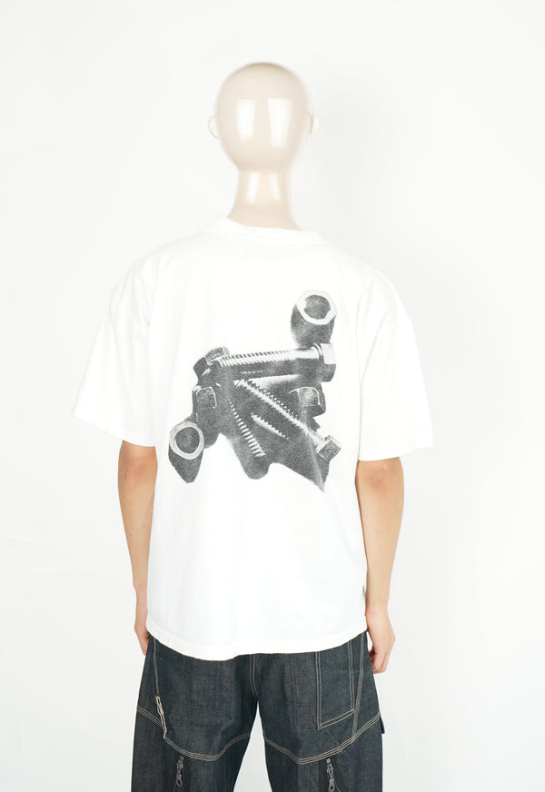 90's "ARMANI JEANS" -"JUNK" Logo Printed S/S Tee-