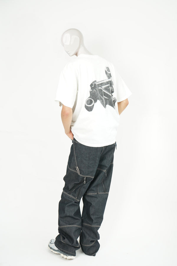 90's "ARMANI JEANS" -"JUNK" Logo Printed S/S Tee-