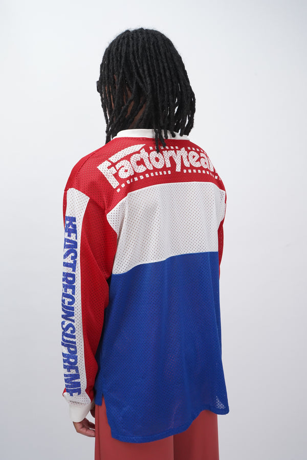 90's "A BATHING APE" -Jersey Mesh Game Shirt-