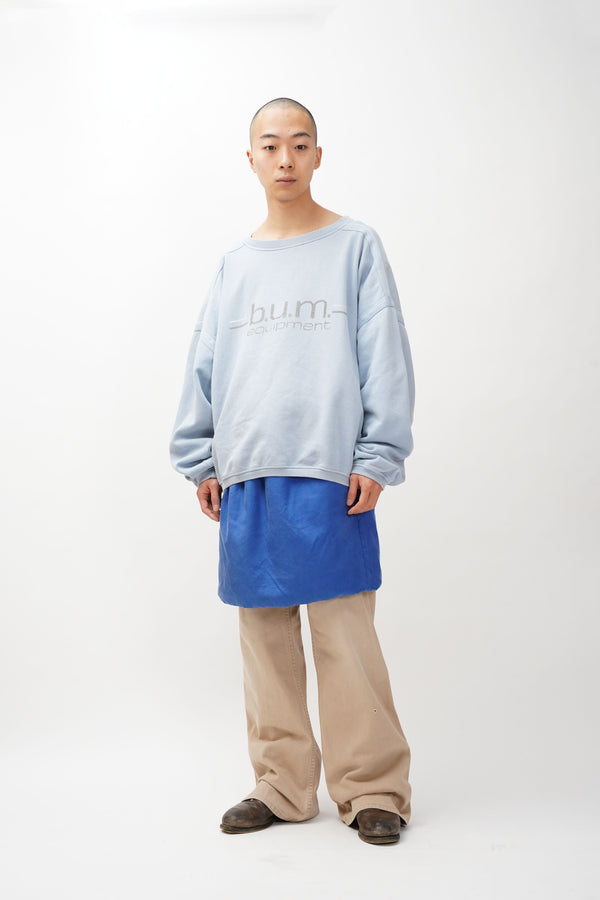 90's "b.u.m. equipment" -Logo Printed C/N Sweat-