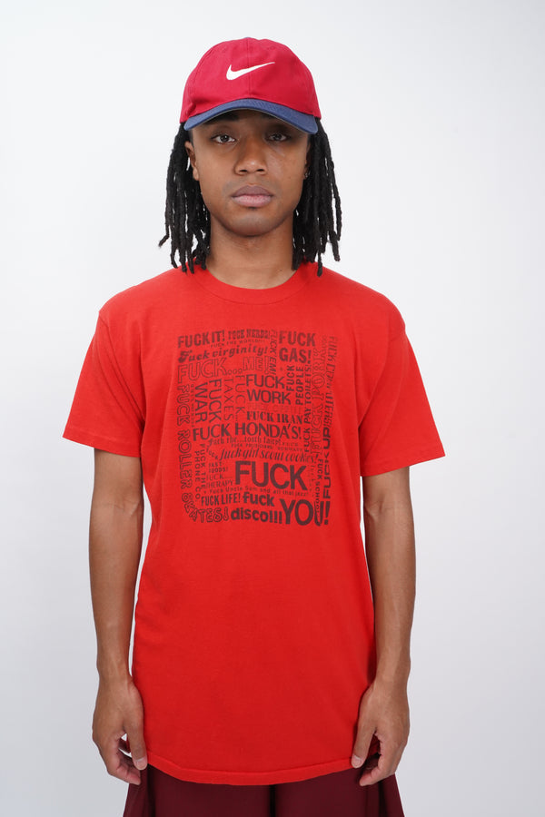 80's "SNEAKERS" -"FUCK" Print S/S Tee-