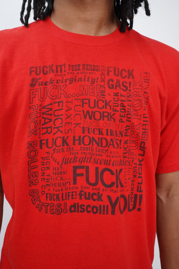 80's "SNEAKERS" -"FUCK" Print S/S Tee-