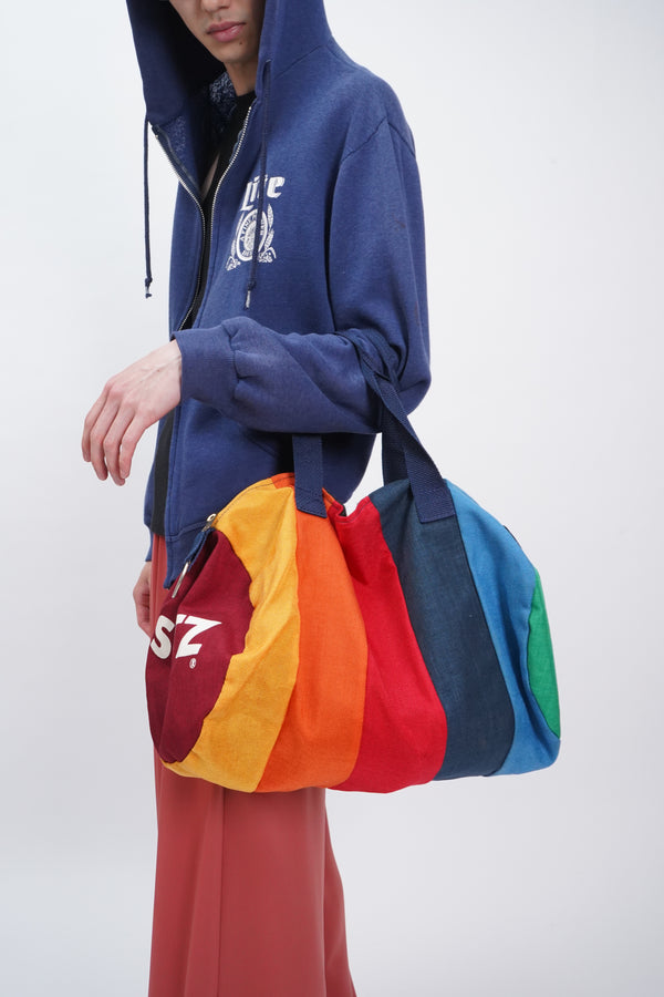 70's "SNITZ" -Rainbow Border Duffle Bag-