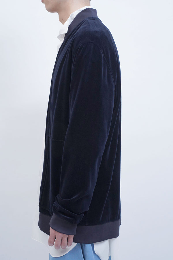 "ARMANI COLLEZIONI" -Velour Zip Blouson-
