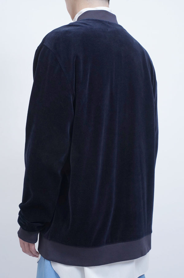 "ARMANI COLLEZIONI" -Velour Zip Blouson-